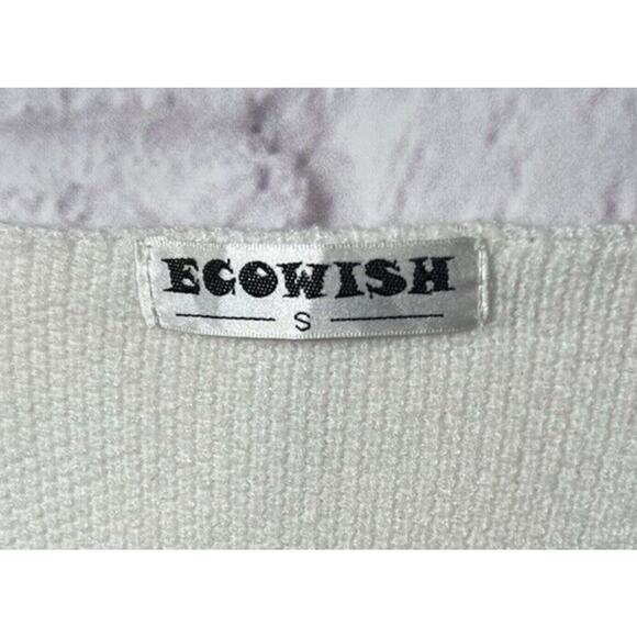 ECOWISH Women Valentine Heart Sweater V Neck Embroidery Knit Loose Casual Small - Picture 9 of 11